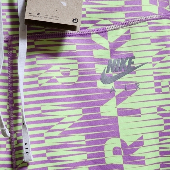 Nike air epic fast outwear high rise tight..neon green & lavender size small - Picture 5 of 8